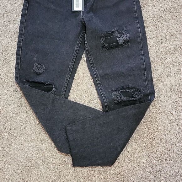 NWT White Fox Boutique Love Stoned Vintage Black Boyfriend Jeans Size XS US 2 - Picture 3 of 9